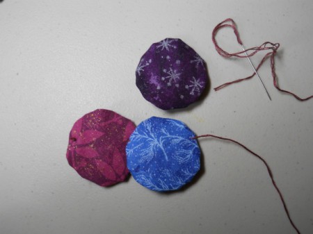 View of back when stringing garland.