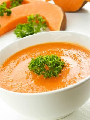 Photo of pumpkin soup.