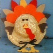 Thanksgiving turkey craft.