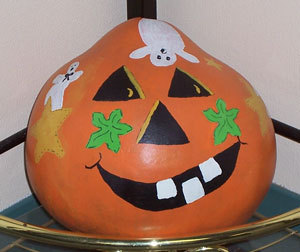 Painted Halloween Gourds