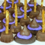 Chocolate Witch Hats and Brooms