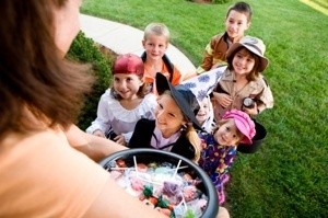 Children out trick or treating