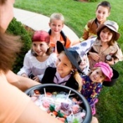 Children out trick or treating