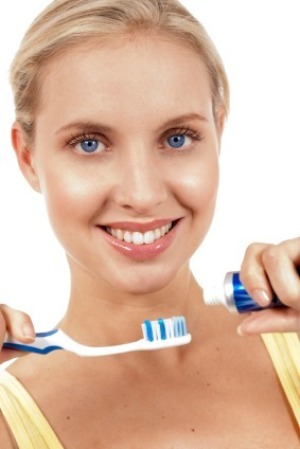 Woman Preparing to Brush Her Teeth