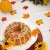 Pumpkin Cake and Fall Decorations