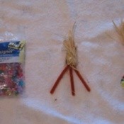Beads used to make ears of corn magnet.