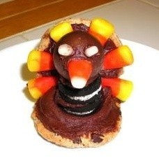 Cookies and candy corn turkeys.
