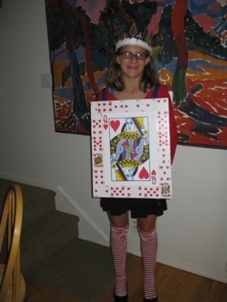 A Queen of Hearts Playing Card Costume