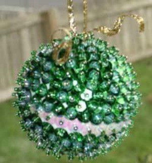 bead and sequin ornaments