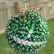 Bead and sequin ornament.