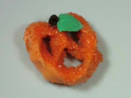 single pretzel pumpkin