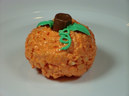 rice krispy pumpkin