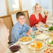 Children at Thanksgiving Dinner