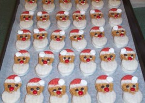 No Bake Santa Cookies