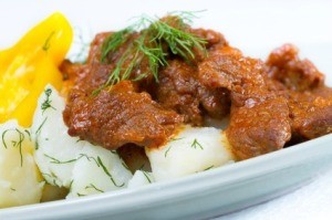 Slow Cooker Stroganoff Over Potatoes