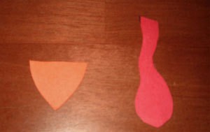 Beak and waddle pieces.