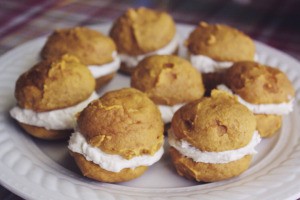 Finished pumpkin whoopie pies.