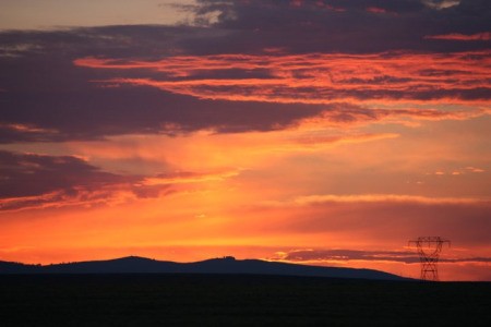 Sunset over Wenatchee.