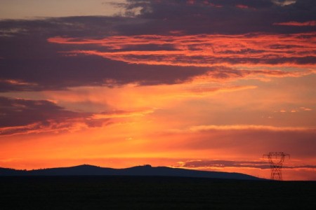 Sunset over Wenatchee.