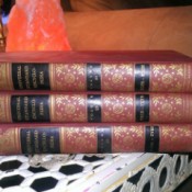 Stack of encyclopedias.