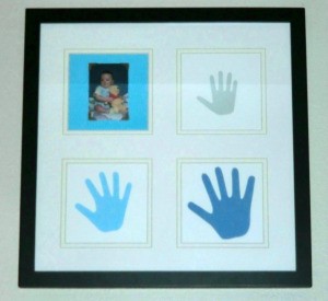 framed handprints