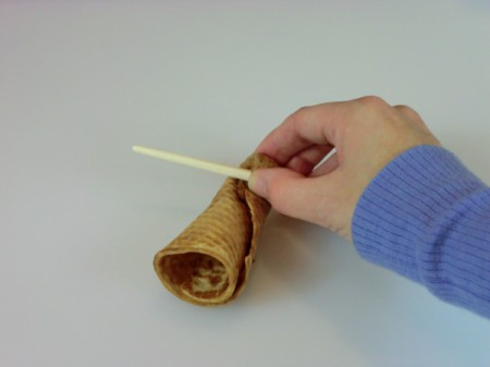 roll the end around chopstick