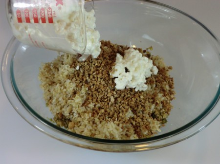 adding cottage cheese