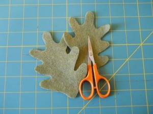 Cut leaves with scissors.