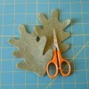 Cut leaves with scissors.
