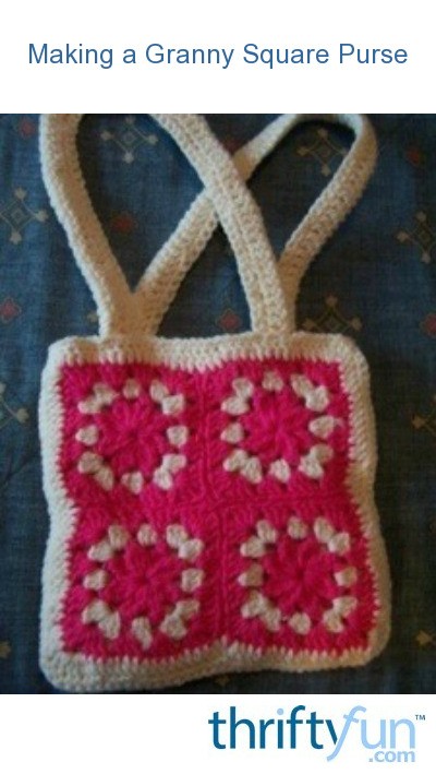 crochet granny square purse