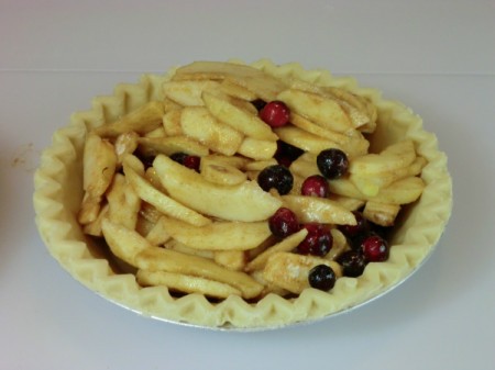 filling in pie shell