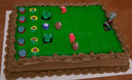 Making a Plants vs. Zombies Cake