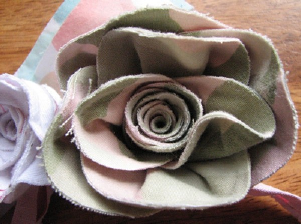 Scrap Fabric Roses