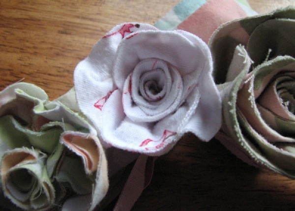 Scrap Fabric Roses