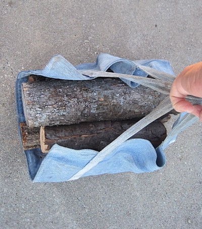 A sling for carrying firewood
