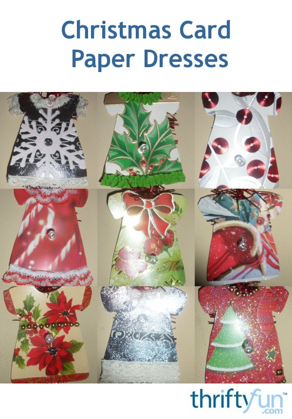 Christmas Card Paper Dresses | My Frugal Christmas