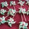 Poinsettia pinwheel cookies