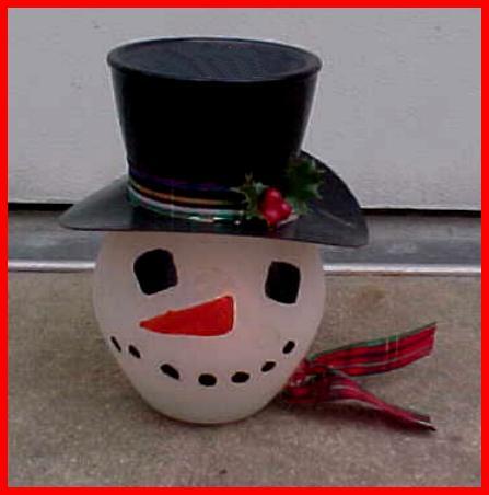 Snowman Candleholder Plan