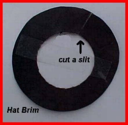 Hat brim.