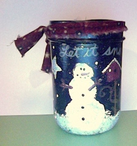 Painted jar for treats.