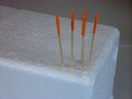 drying toothpicks