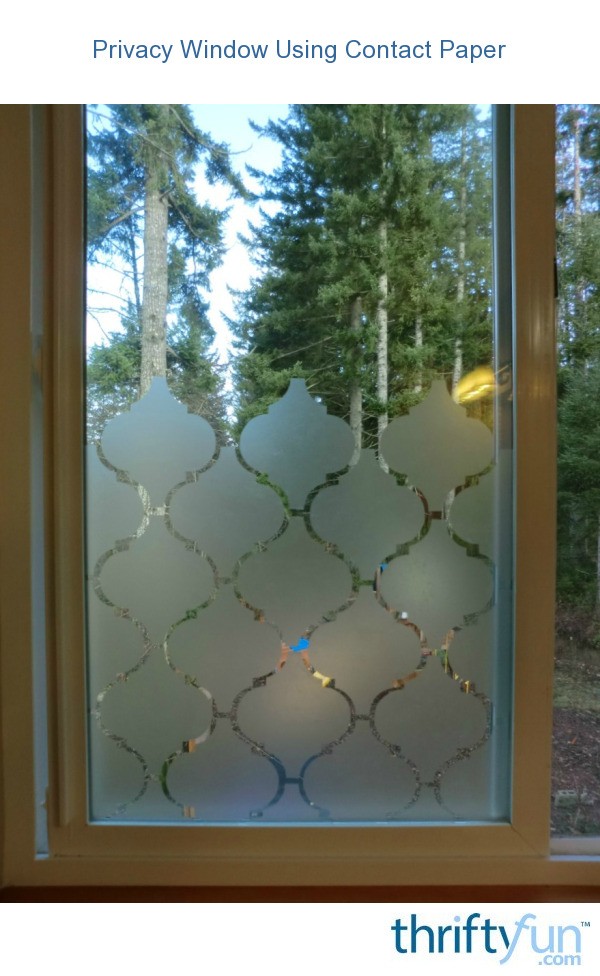 Privacy Window Using Contact Paper ThriftyFun