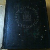 Blue bound volume of Columbia encyclopedia.