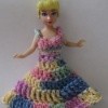 Polly Pocket in crochet outfit.