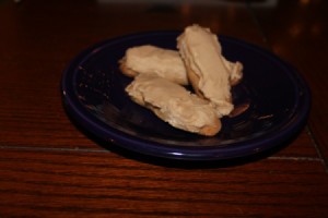 Plate of yule logs.