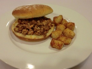 Homemade Sloppy Joes - sloppy joe with tots