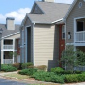 A two story apartment complex.