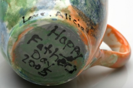 A mug made for dad on Father's Day.