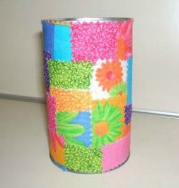 Scrap Fabric Pencil Holder