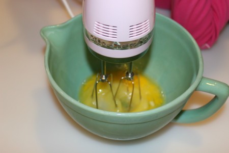 beat egg mixture